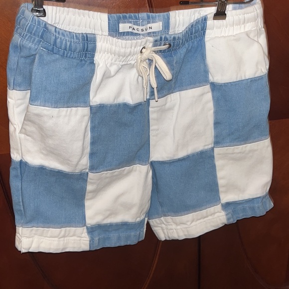 PacSun Men's Blue and White Shorts size S - Picture 4 of 7